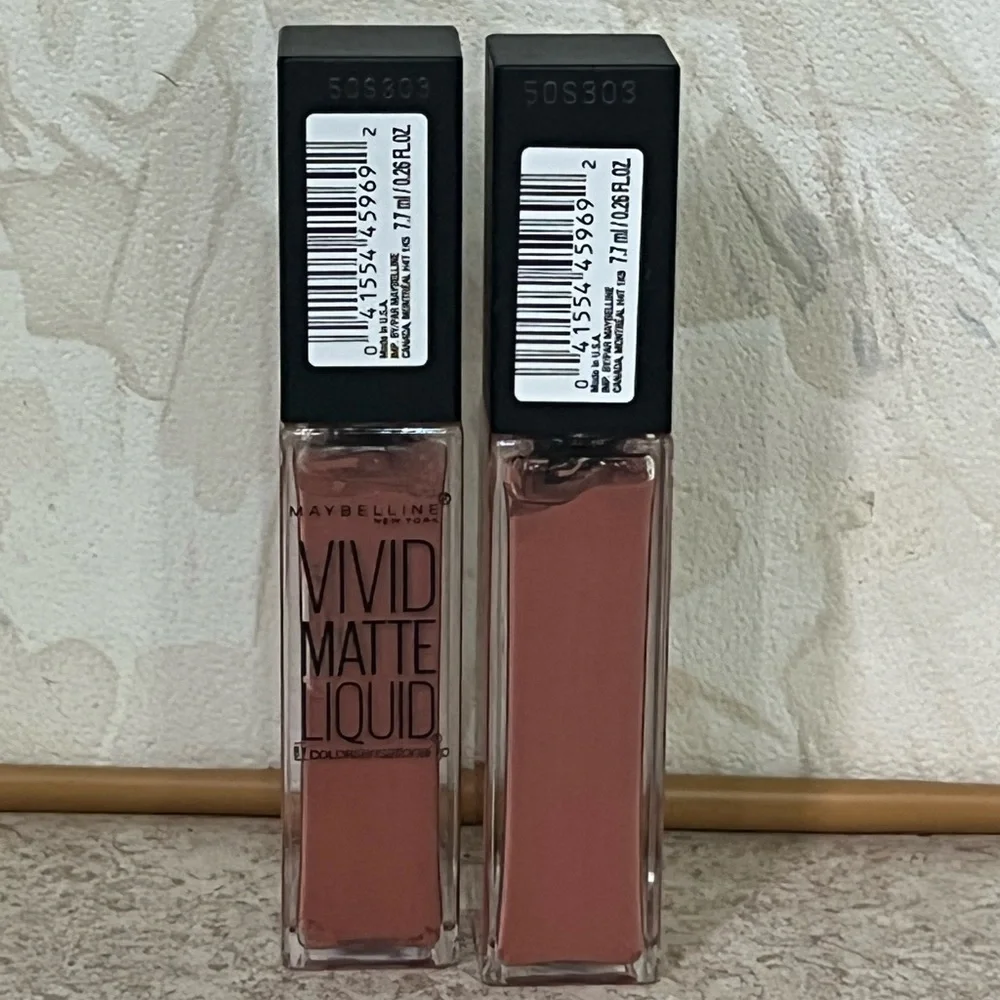 Maybelline Color Sensational Matte Liquid Lipstick Nude Thrill lot of 2 NEW